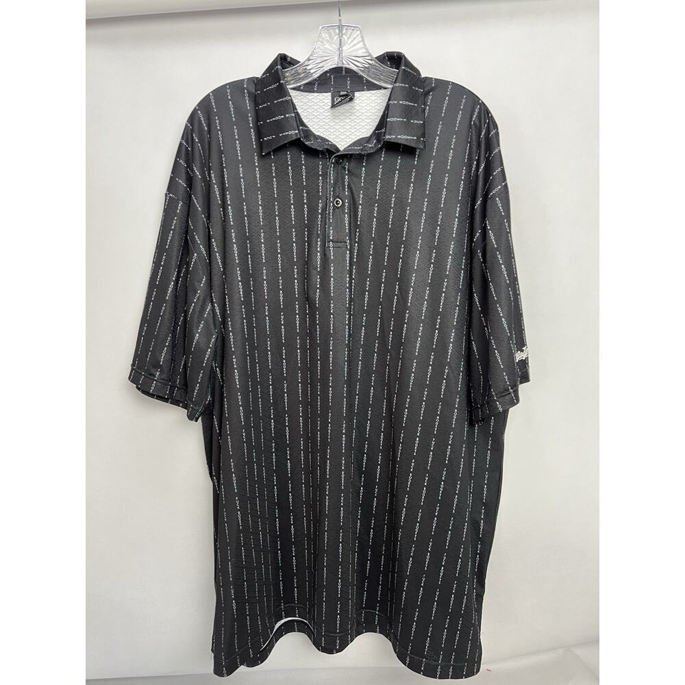 Golf Gods Australia 3XL Polo Shirt Black “F*** Bogeys” All-Over Print Golf Polo